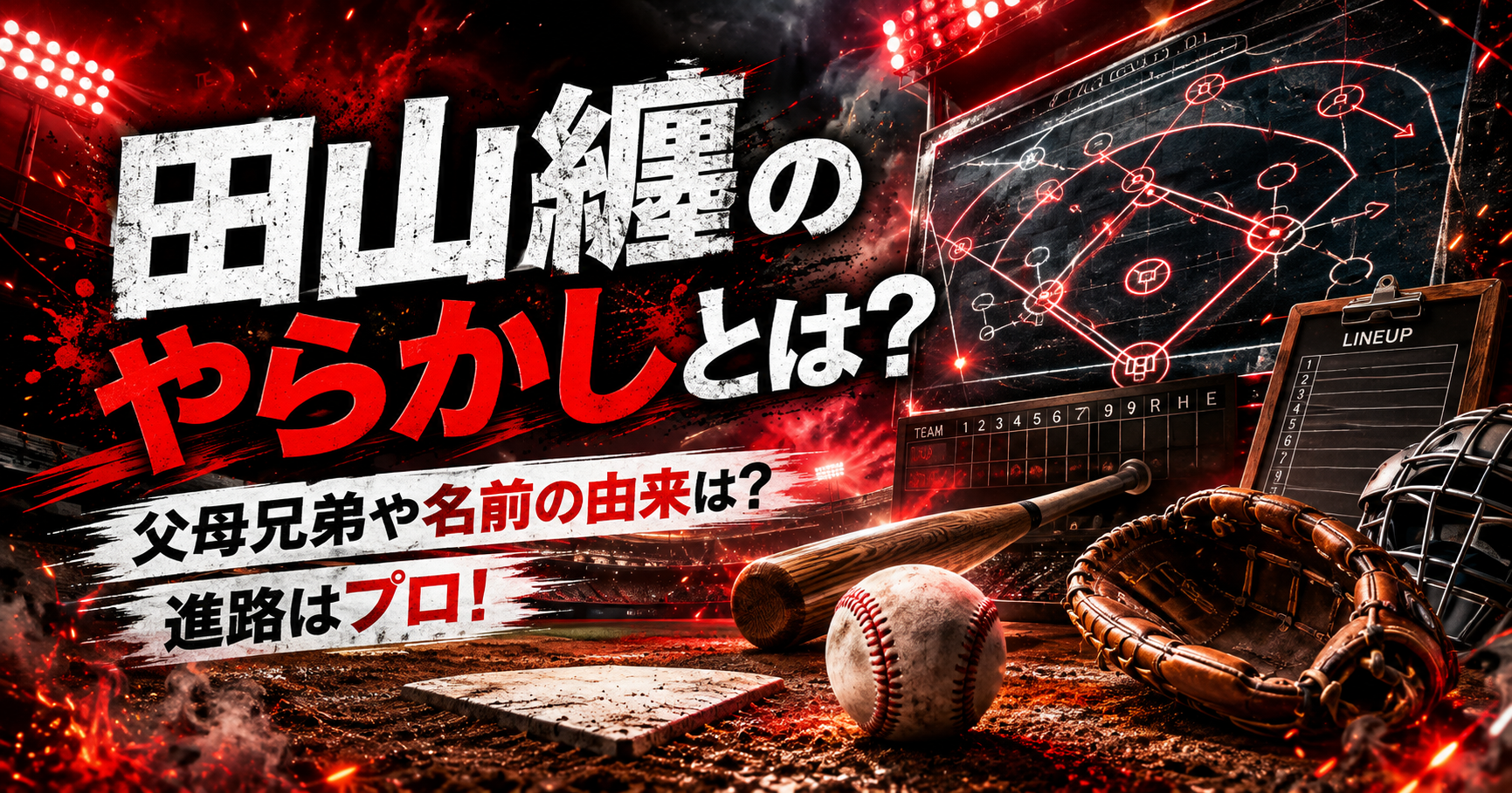 田山纏のやらかしとは？父母兄弟や名前の由来は？進路はプロ！