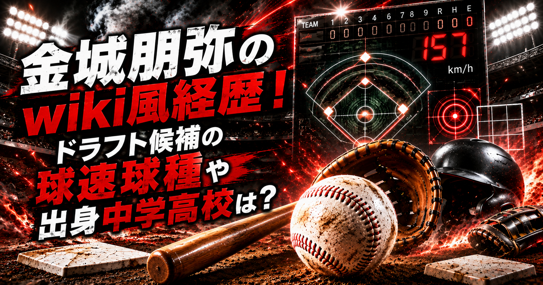 金城朋弥のwiki風経歴！ドラフト候補の球速球種や出身中学高校は？
