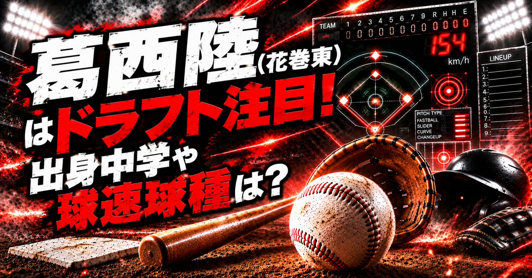 葛西陸(花巻東)はドラフト注目！出身中学や球速球種は？